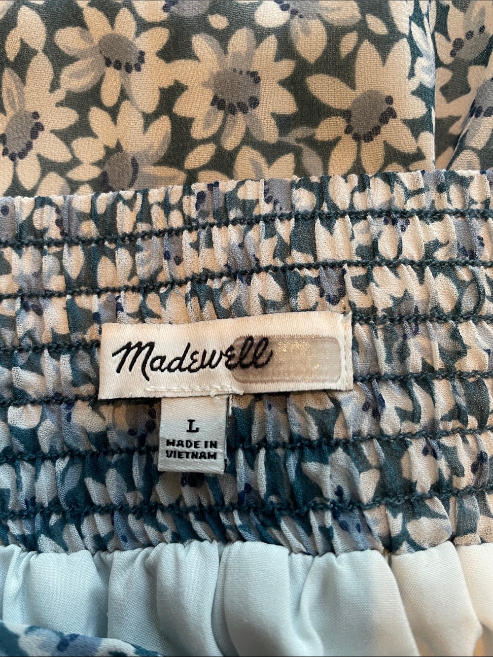 Madewell Blue and White Tiered Maxi Skirt - Picture 3 of 3